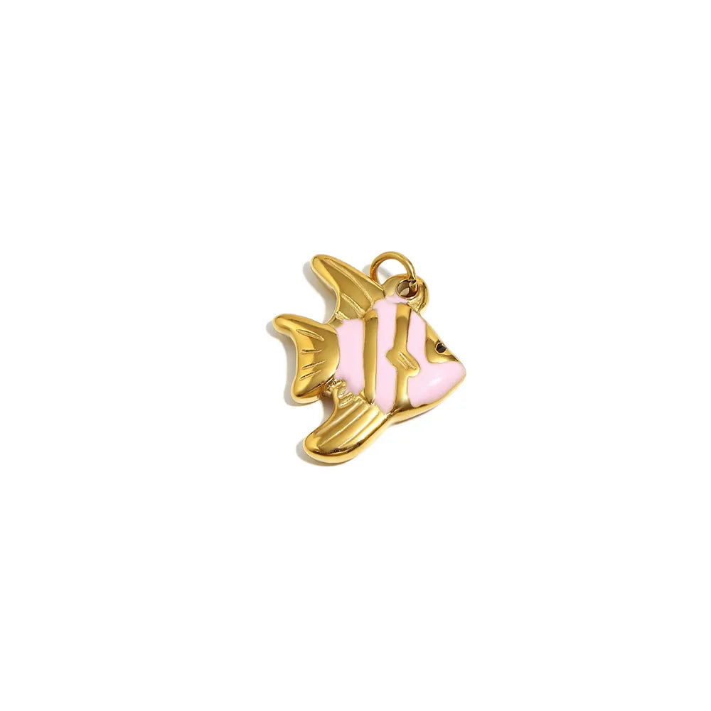 Pink fish pendant