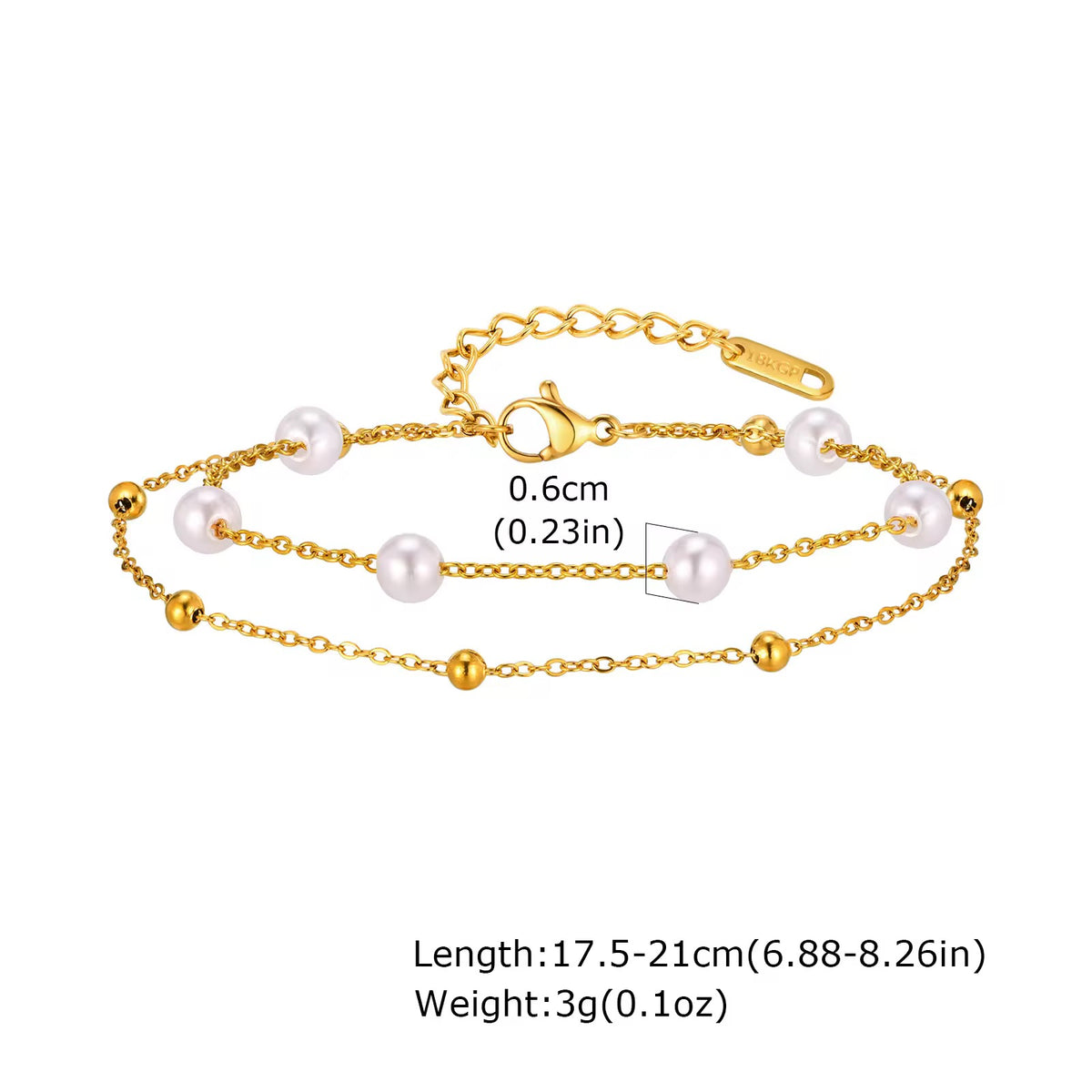 Pearl & Gold beaded Bracelet