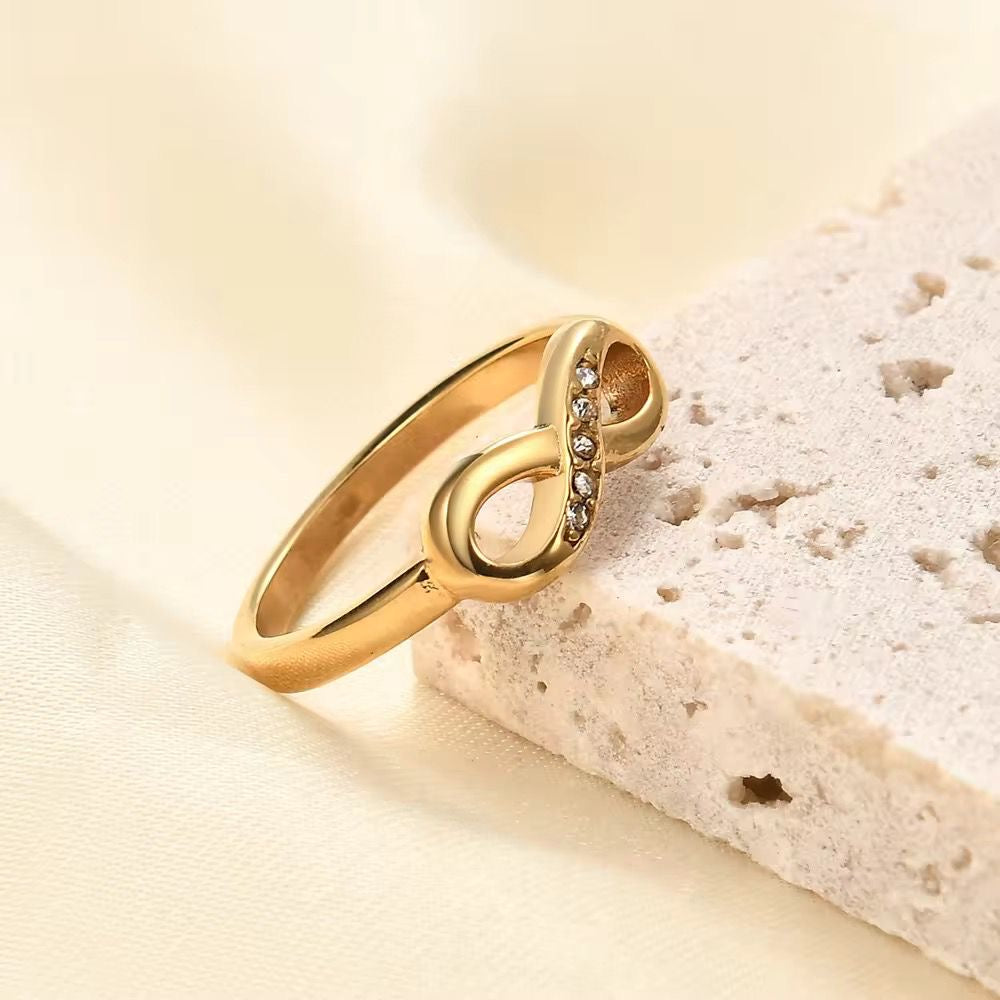 Infinity stoned ring