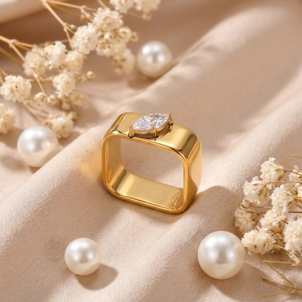 Squared Promise Ring