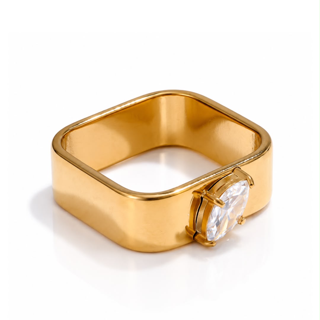 Squared Promise Ring