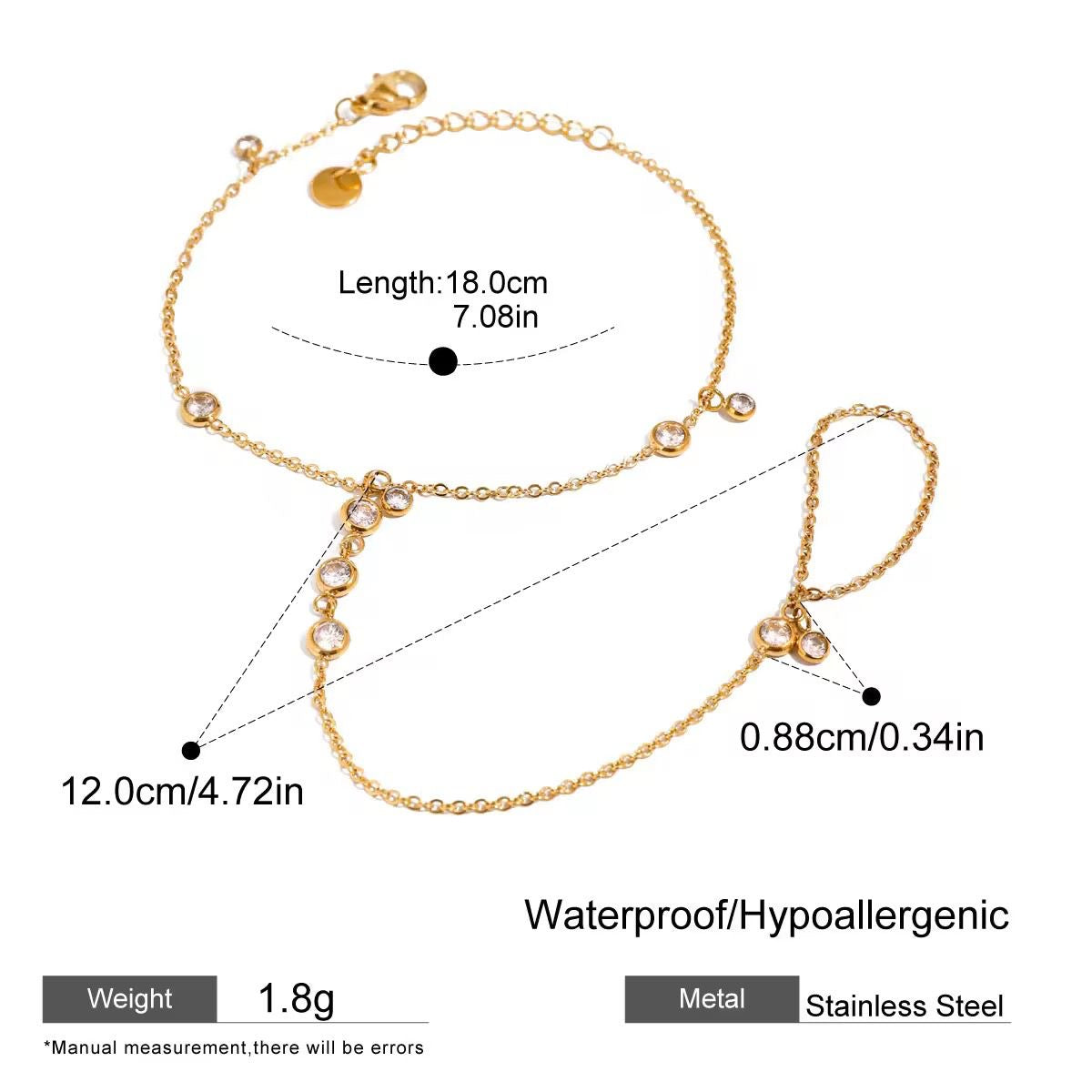 Dewdrop Shine Hand Chain