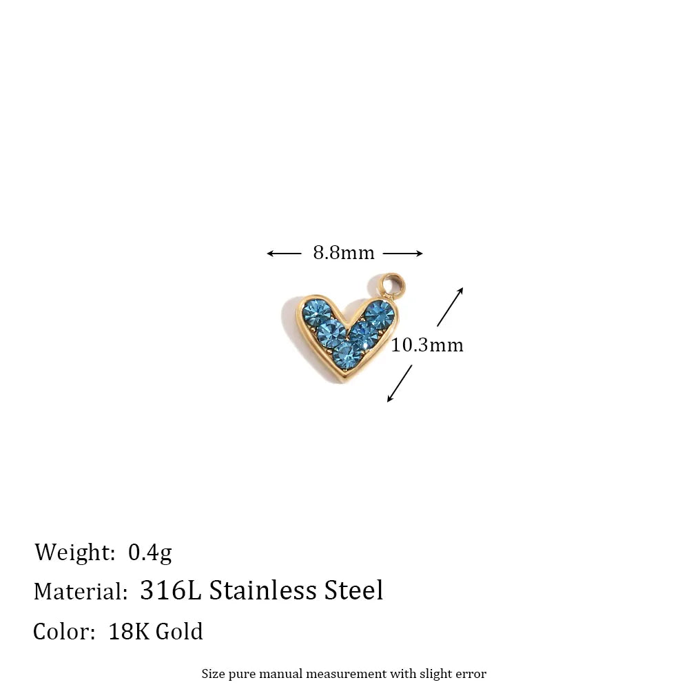 Blue heart charm