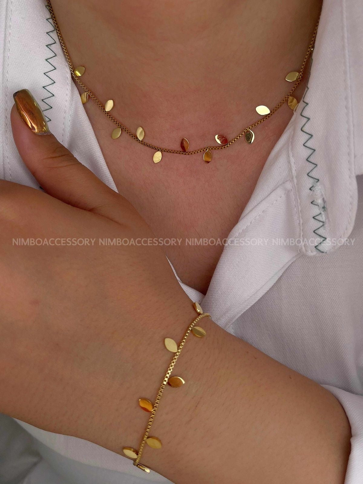 Leaf charm set