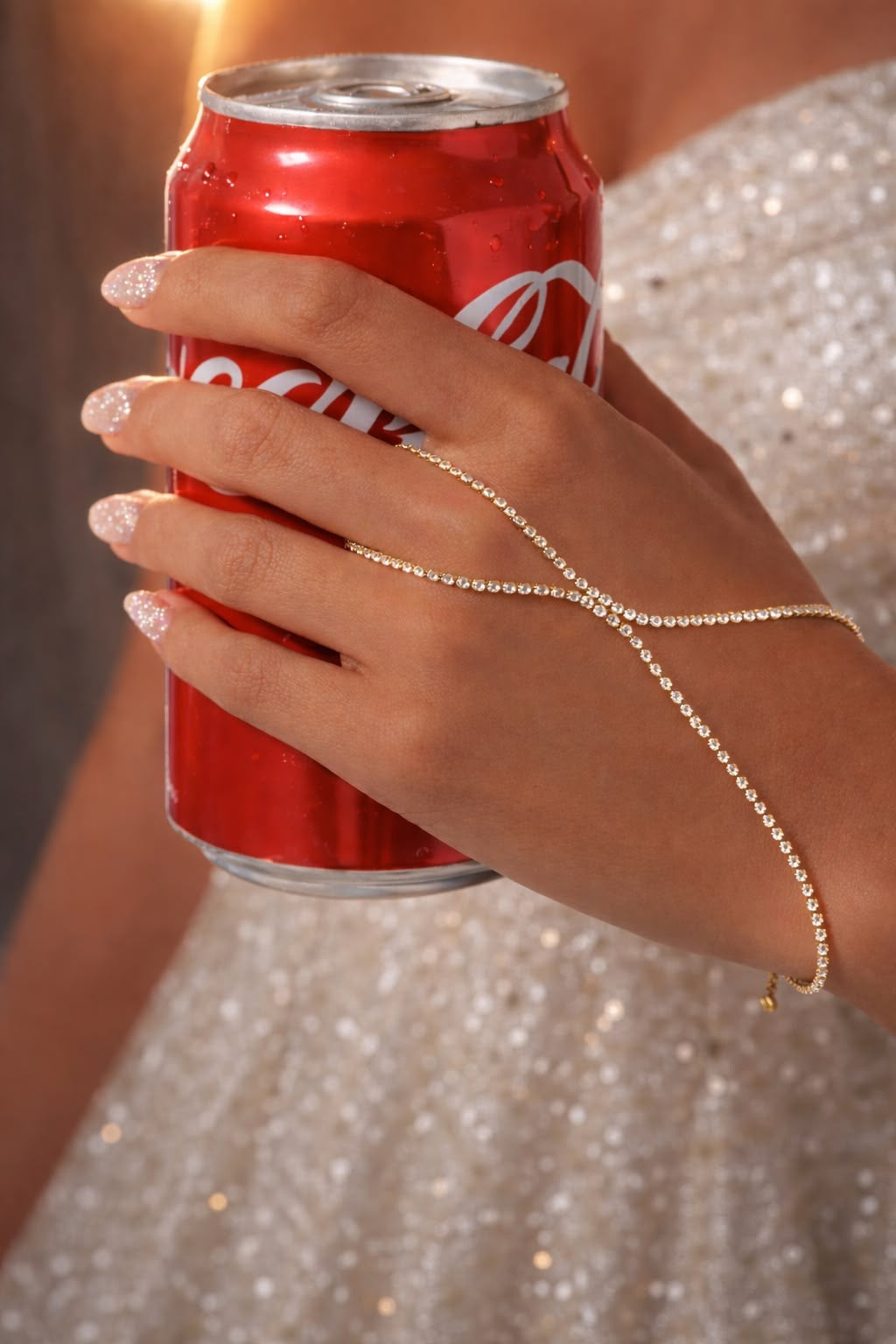 Crystal Gold Hand Chain