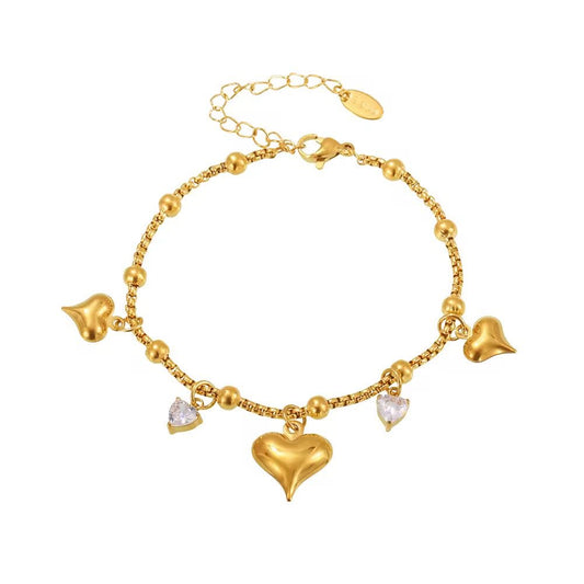 Heart dewdrop bracelet