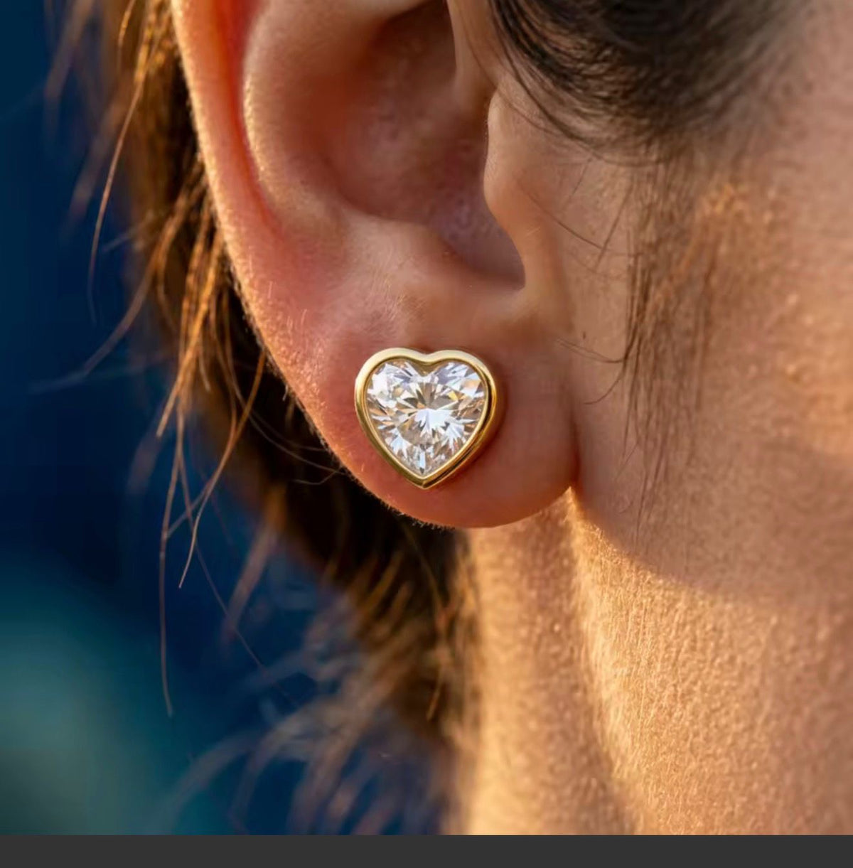 Heart Crystal studs