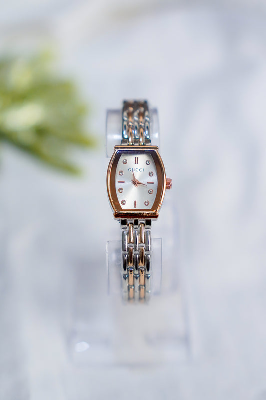 Gucci mini two tone (silver & rose)