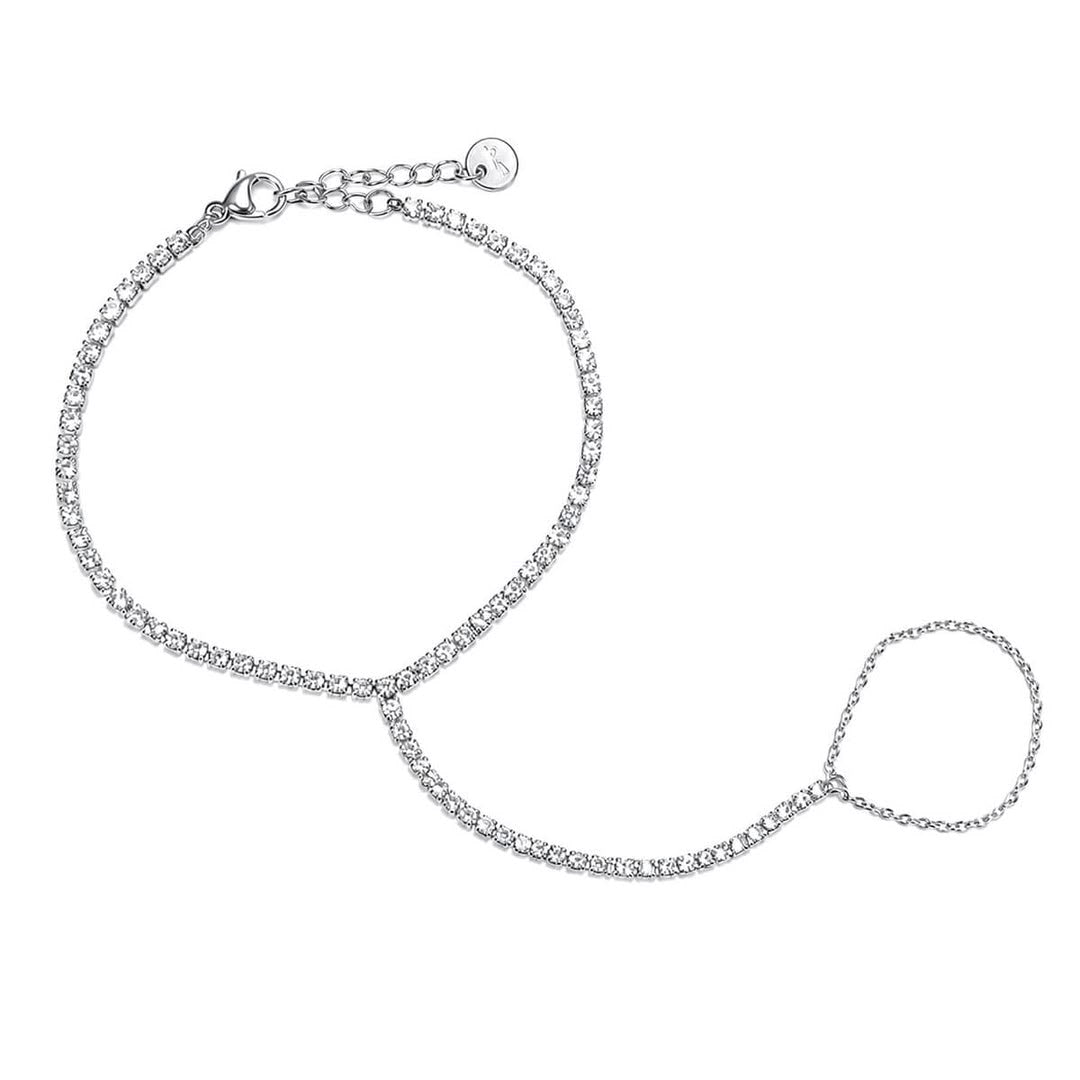 Crystal Silver Handchain